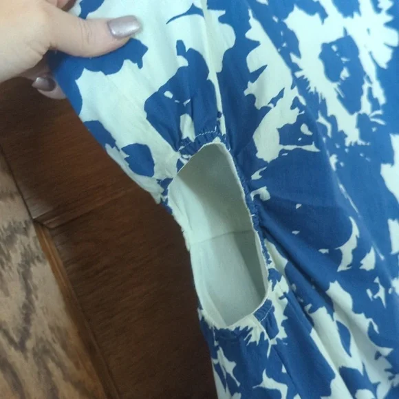 Abercrombie & Fitch Stretch Cotton Cutout Sleeveless Mini Dress Size L - Picture 4 of 11